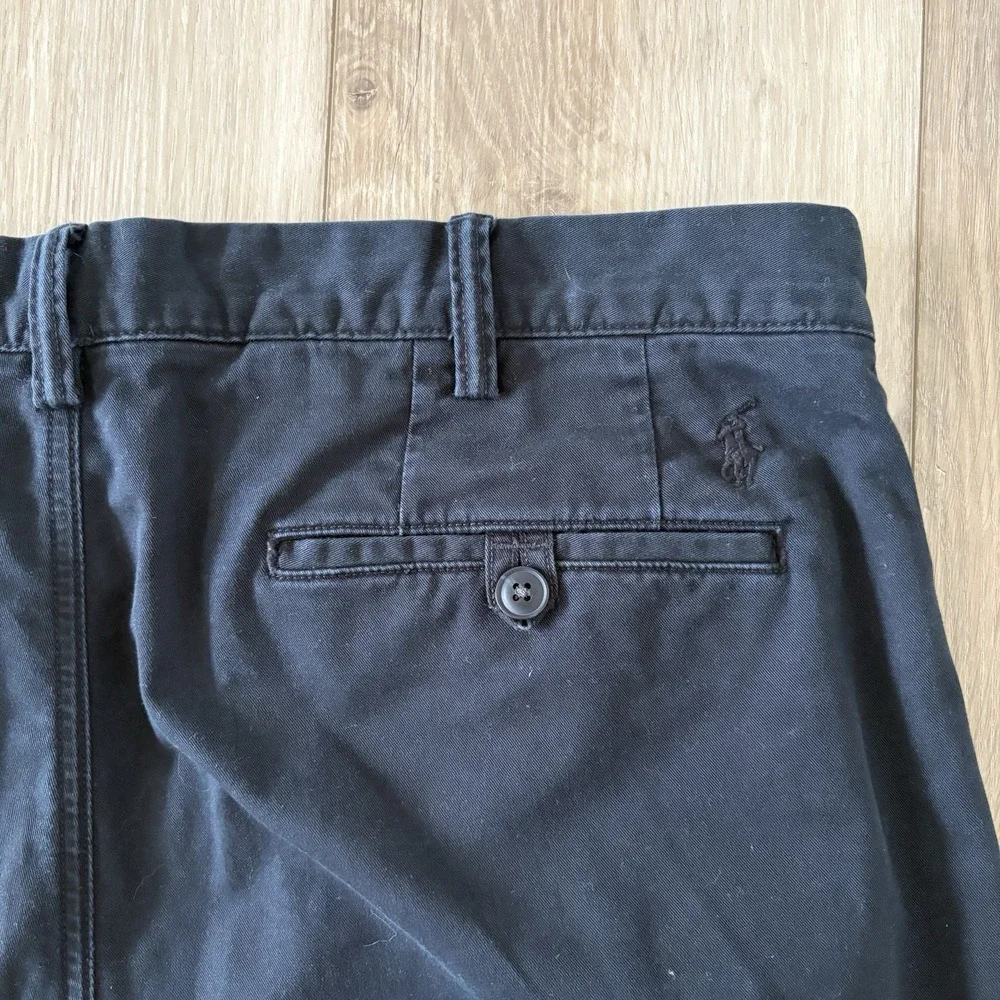 Polo Ralph Lauren The Polo Chino Pant Black Stretch Straight Classic Fit - 36x32